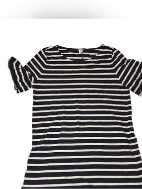 J. Crew Black White Stripe Tunic Top Dress XL